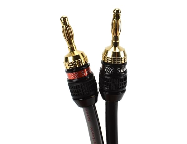 Sewell Sewell Deadbolt Terminated Speaker Wire 6 ft 259 Strand 12 AWG Pure Copper OFC with Deadbolt Banana Plugs SW-32980-6