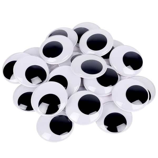 DECORA DECORA 2 Inch Wiggle Googly Eyes Self Adhesive Set of 24 for Crafts and DIY Projects
