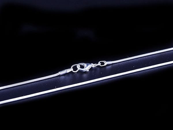 Cmidy 24pcs 24-Inch 925 Sterling Silver Plated Snake Chains for DIY Jewelry Making - Bulk Link Necklaces with Lobster Clasps - View 6 of 10