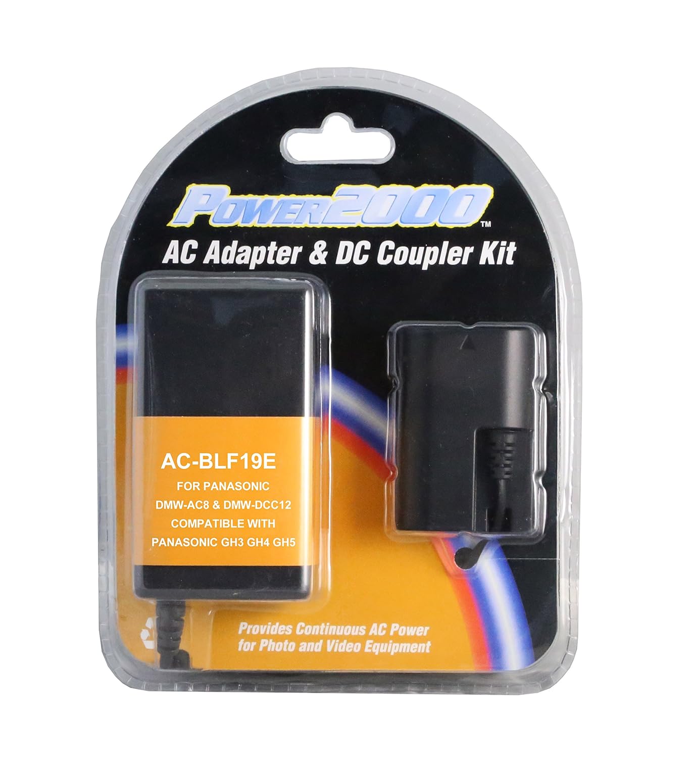 Power 2000 Power2000 AC-BLF19E AC Adapter and DC Coupler for Panasonic GH3 GH4 GH5 DMW-AC8 DMW-DCC12 - View 2 of 2