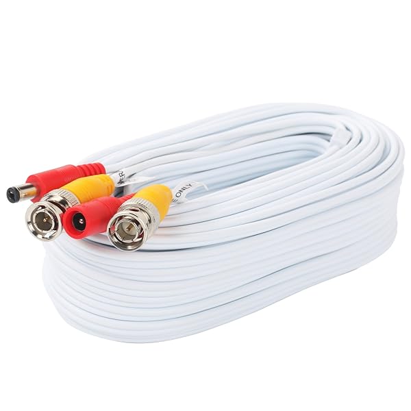 Postta Postta BNC Video Power Cable 50ft (2 Pack) for CCTV & DVR - High-Quality Security Camera Wire with Connectors - View 5 of 9
