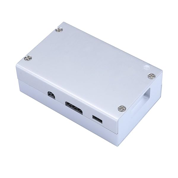 Unistorm Unistorm Aluminum Case for Raspberry Pi 3 Model B Plus Silver Compatible Durable Design - View 3 of 6