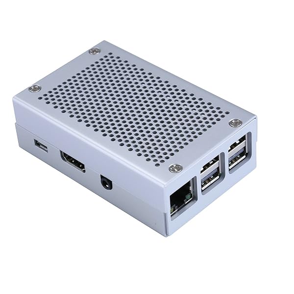 Unistorm Unistorm Aluminum Case for Raspberry Pi 3 Model B Plus Silver Compatible Durable Design - View 6 of 6