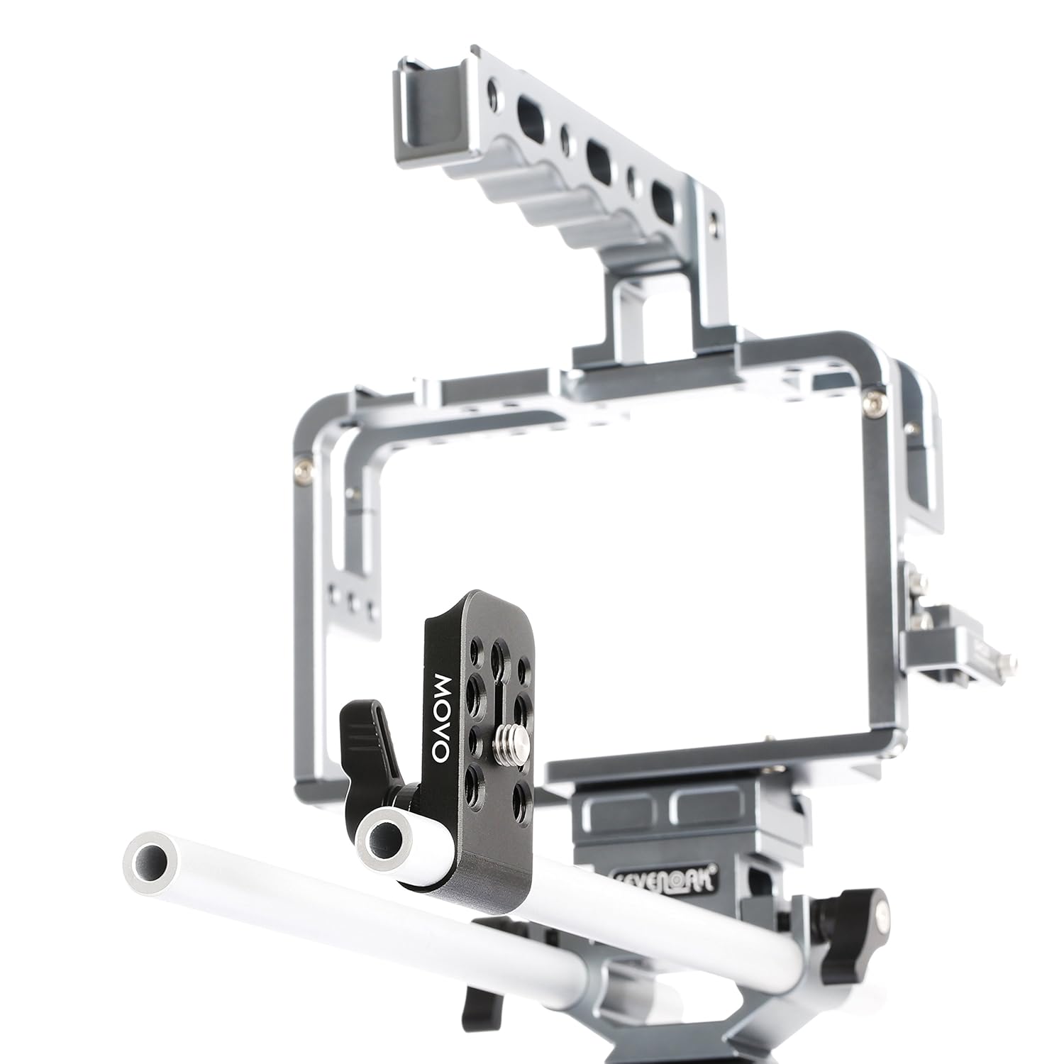 Movo Movo CAB1000 Modular Rod Clamp Adapter for Cameras Monitors Recorders 2 Pack with 15mm Mounting Threads - View 8 of 8