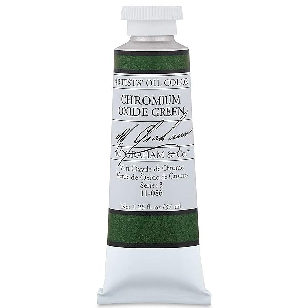 Buy M. Graham Chromium Oxide Green Oil Paint 1.25 Fl Oz - Vibrant Color for Artists