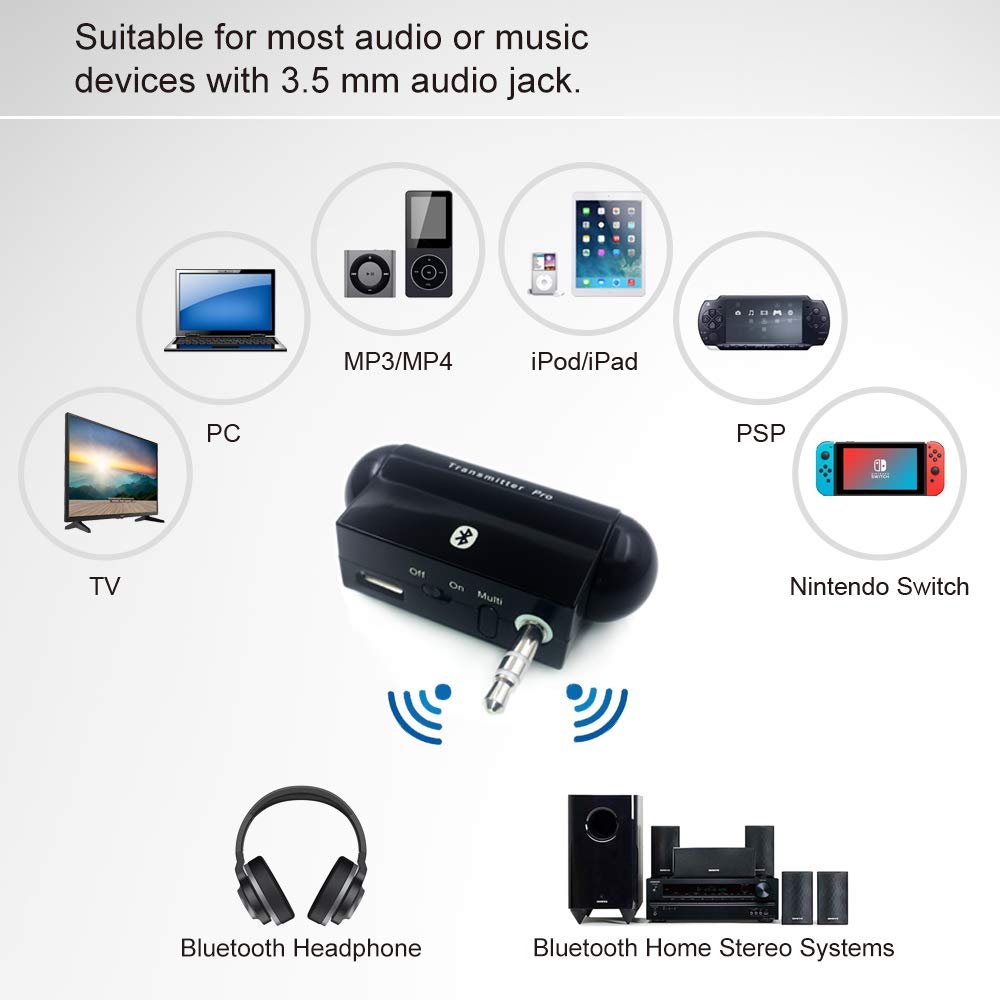 Alead Nolan Txpro Bluetooth Wireless Multilink Stereo Audio Transmitter for iPod iPad Zune MP3 Players TV Car Stereo Home Stereo - View 7 of 9