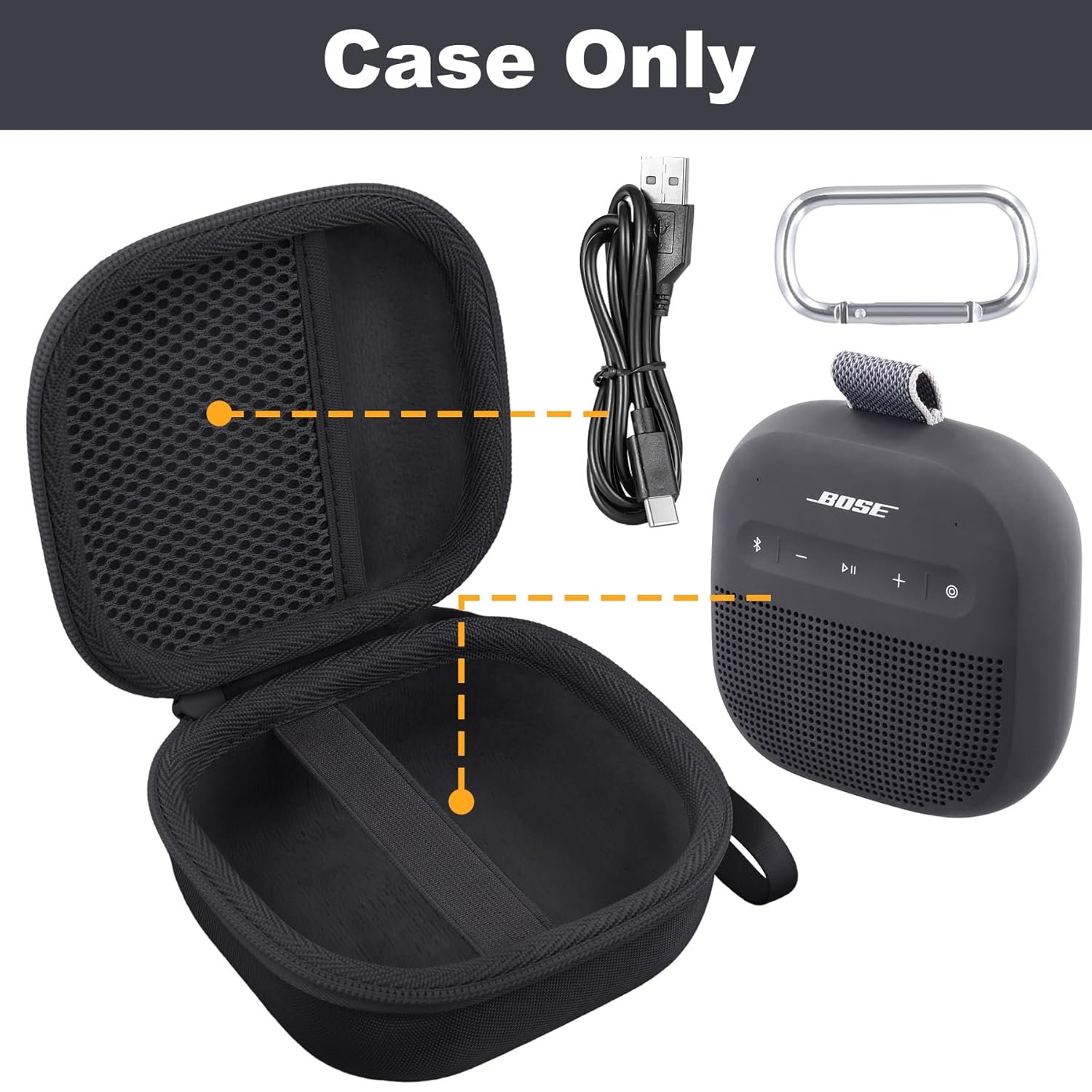 Aenllosi Aenllosi Case for Bose SoundLink Micro Bluetooth Speaker Midnight Blue Storage Organizer Case Only - View 2 of 9