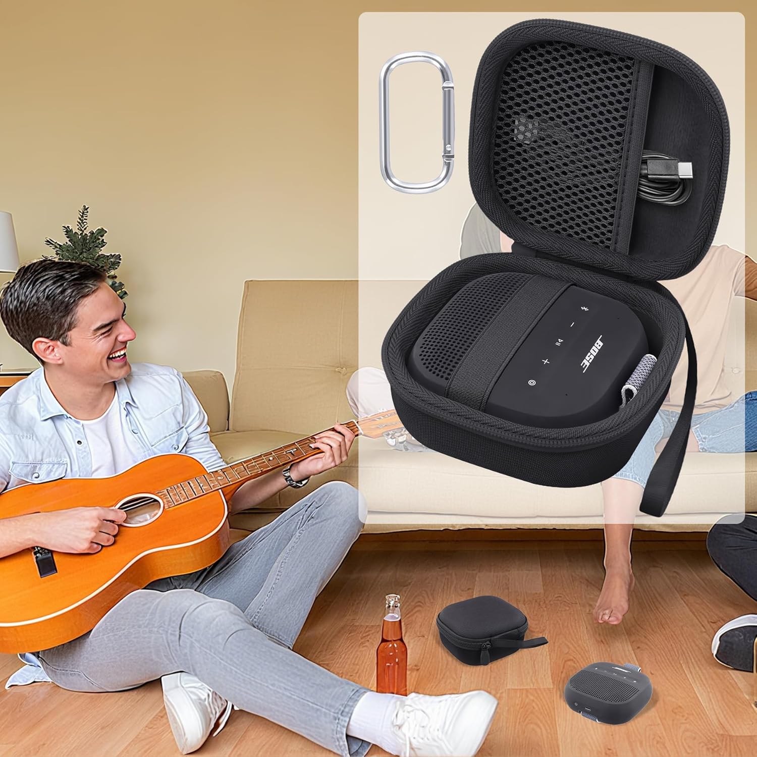 Aenllosi Aenllosi Case for Bose SoundLink Micro Bluetooth Speaker Midnight Blue Storage Organizer Case Only - View 5 of 9