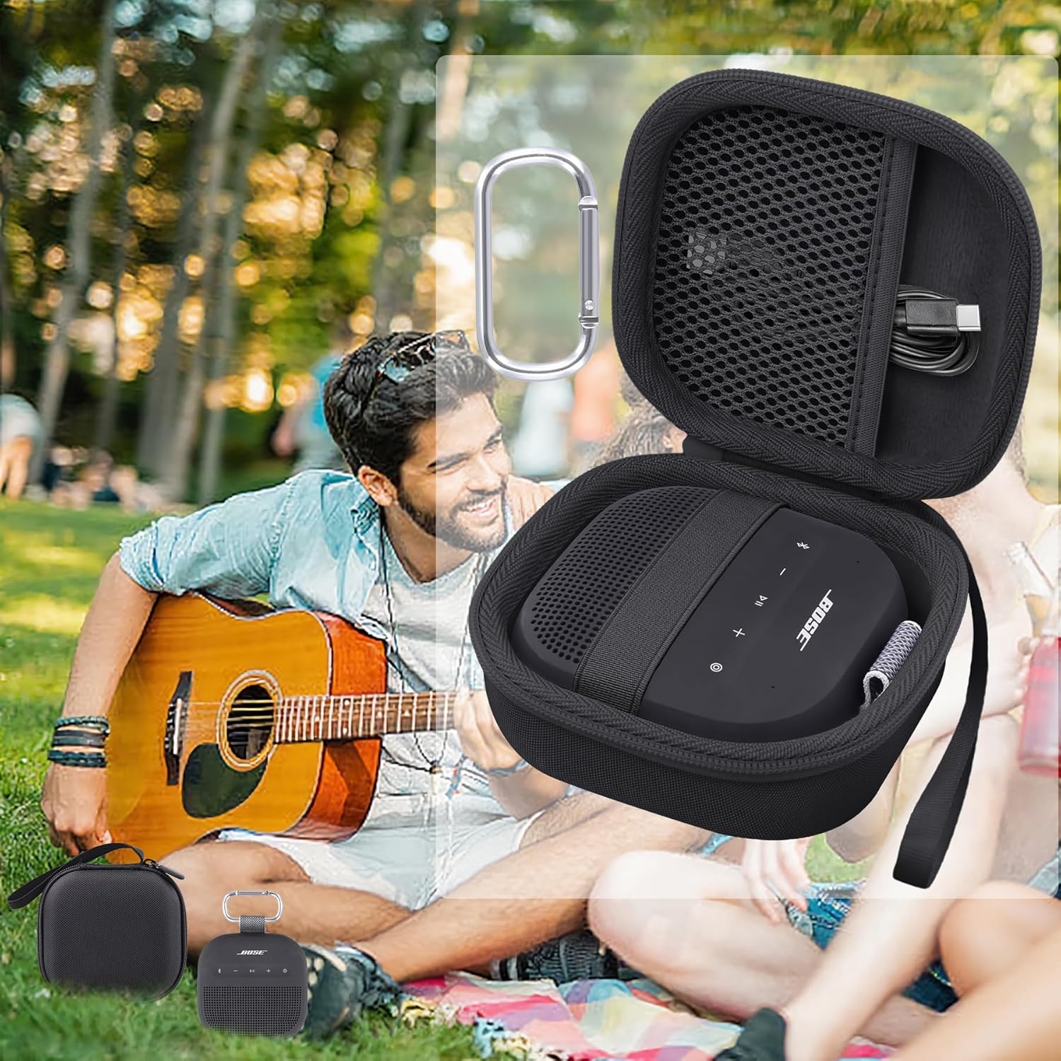 Aenllosi Aenllosi Case for Bose SoundLink Micro Bluetooth Speaker Midnight Blue Storage Organizer Case Only - View 9 of 9