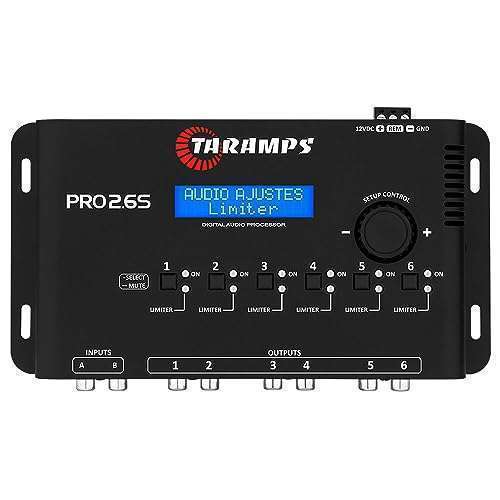 Taramp's Taramp's Pro 2.6S DSP Equalizer: 3-Band Graphic, 6 Channels, Adjustable Limiter for Car Audio