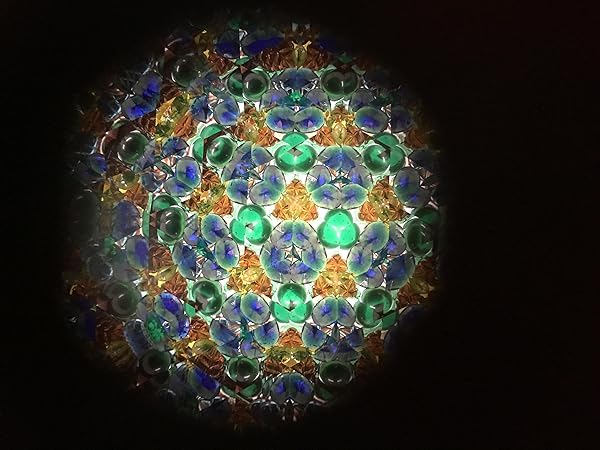 N & J N and J Kaleidoscope Padauk Wood 5.5 Inch Barrel Inlaid Teak Ebony Jalneem Double Jeweled Wheels Handcrafted in USA - View 5 of 6