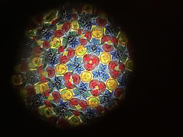 N & J N and J Kaleidoscope Padauk Wood 5.5 Inch Barrel Inlaid Teak Ebony Jalneem Double Jeweled Wheels Handcrafted in USA - View 6 of 6