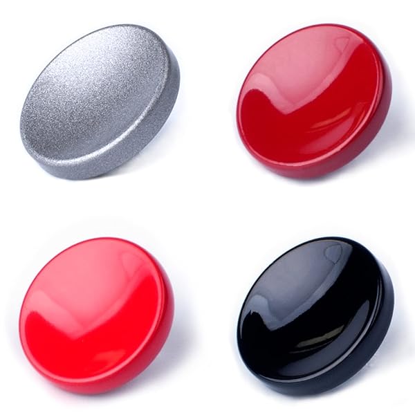 VKO VKO Metal Soft Shutter Release Button 4 Pack - Black, Red, Dark Red, Gray 11mm for Smooth Camera Shooting - View 2 of 10