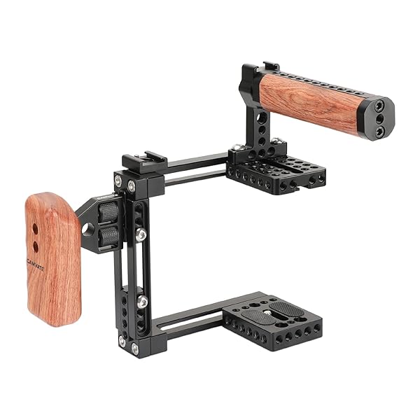 CAMVATE Universal Adjustable Camera Cage for Right and Left Handle Cameras Ideal for Filmmakers and Photographers