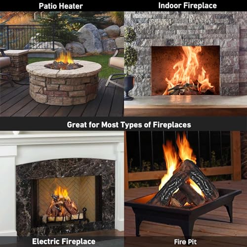 Stanbroil Stanbroil 10 Piece Ceramic Wood Log Set for Ventless Gel Ethanol Electric Gas Inserts Indoor Outdoor Fireplaces and Fire Pits Small Size - View 7 of 7