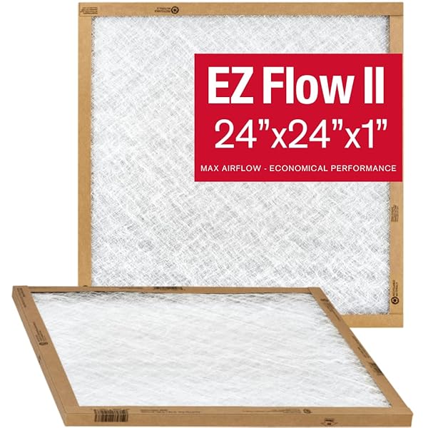 Flanders Flanders EZ-Flow II 24x24x1 MERV 1 Air Filters - High-Airflow HVAC & AC Replacement (Pack of 2)