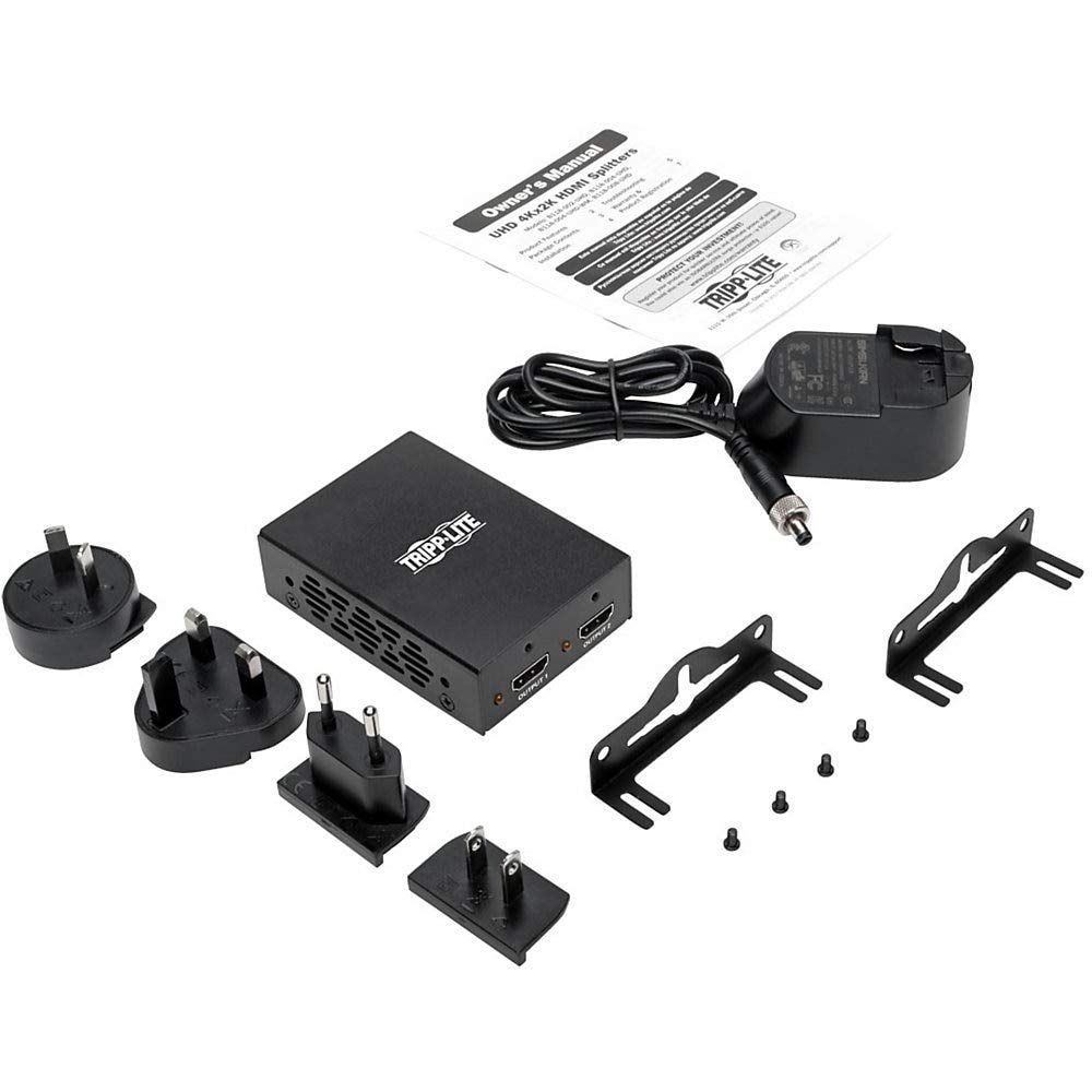 TRIPP LITE Tripp Lite 2-Port HDMI Splitter 4K 60Hz HDCP 2.2 Ultra HD Video Audio TAA B118-002-UHD-2 - View 3 of 3