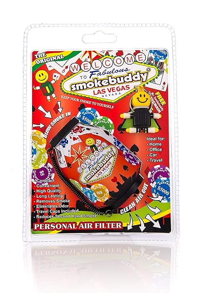smokebuddy Smoke Buddy Original Air Filter - Vegas Black/Red | Personal Smoke Eliminator
