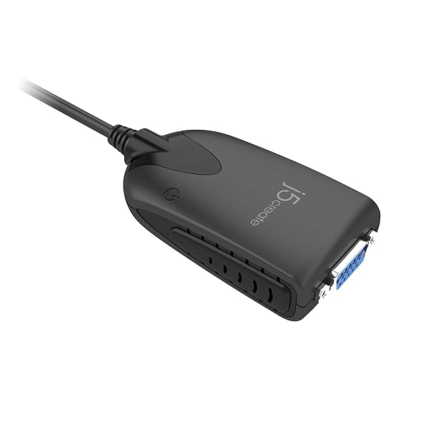 j5create J5 Create JUA190 USB 2.0 VGA Display Adapter for Easy Dual Monitor Setup and Enhanced Productivity - View 3 of 8