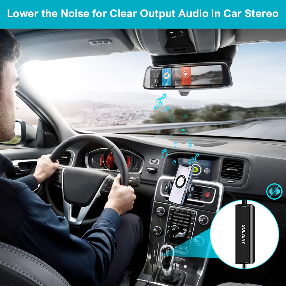 Golvery Golvery Ground Loop Noise Isolator: Eliminate Humming & Buzzing in Car Audio, Home & PC Stereo Systems - View 4 of 9