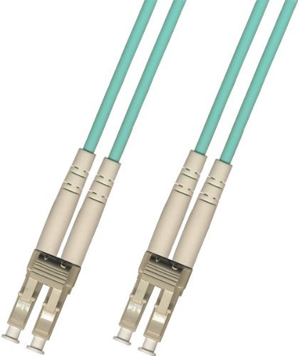 Ultra Spec Cables 2 Meter 40Gb OM4 Multimode Duplex Fiber Optic Cable LC to LC Aqua 50/125