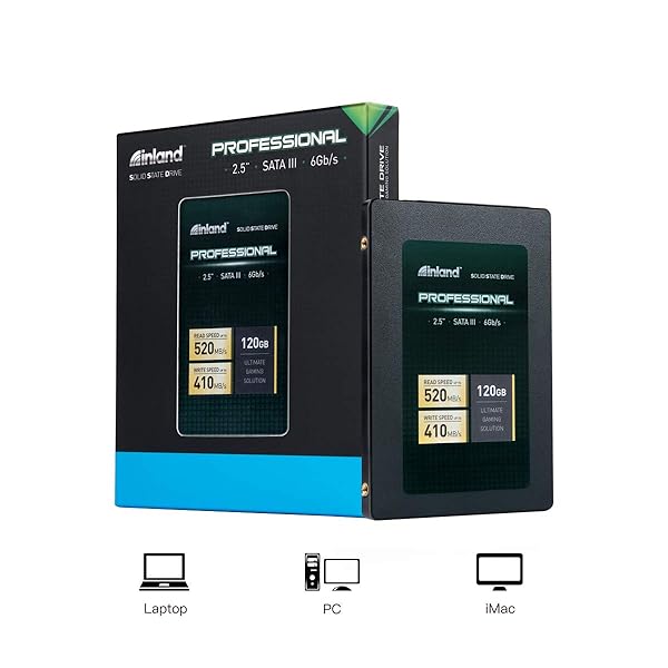 INLAND INLAND Professional 120GB SSD 3D NAND SATA III 6Gb/s 2.5 Inch Internal Solid State Drive for Fast Performance - View 8 of 8