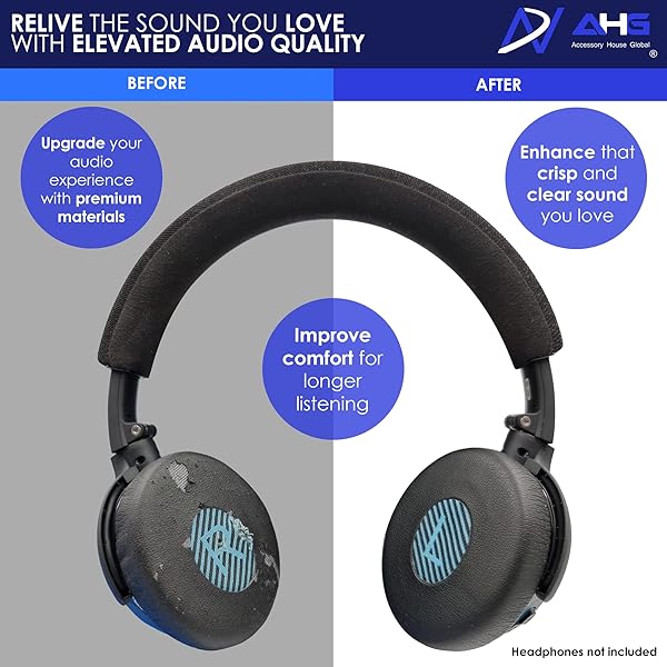 AHG Accessory House Global Premium Replacement Ear Pads for Bose SoundLink On-Ear Wireless Headphones OE2 SoundTrue Cushions for Comfort and Durability - View 4 of 8