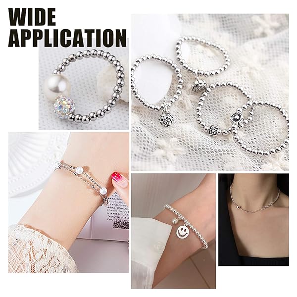 NBEADS NBEADS 100 Pcs 6mm Metal Spacer Beads Solid 304 Stainless Steel Rondelle Beads for DIY Bracelet Jewelry Making - View 8 of 9