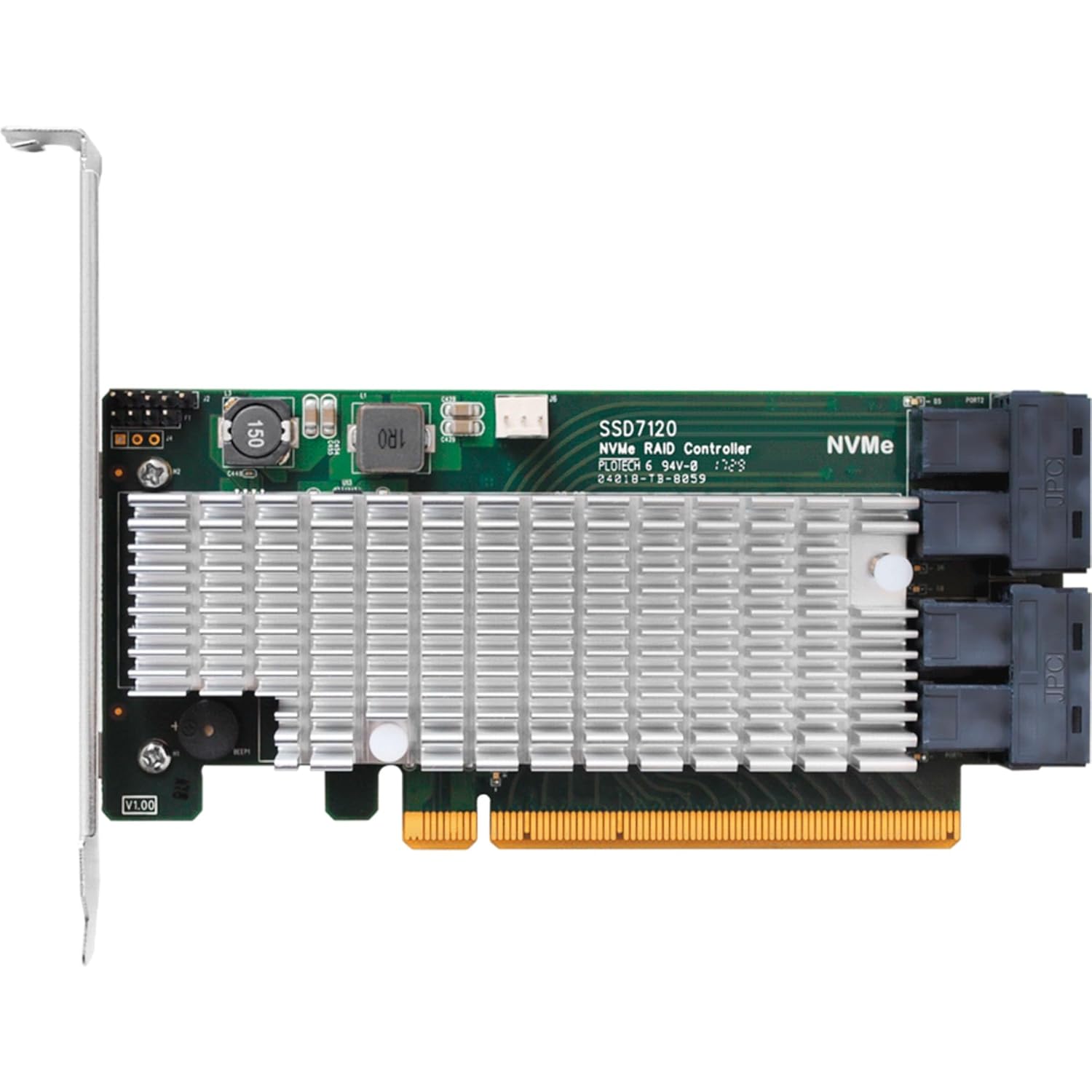 HighPoint HighPoint SSD7120 NVMe 4-Port M.2 U.2 for Unmatched Performance and Easy Setup Without Motherboard Bifurcation - View 2 of 6