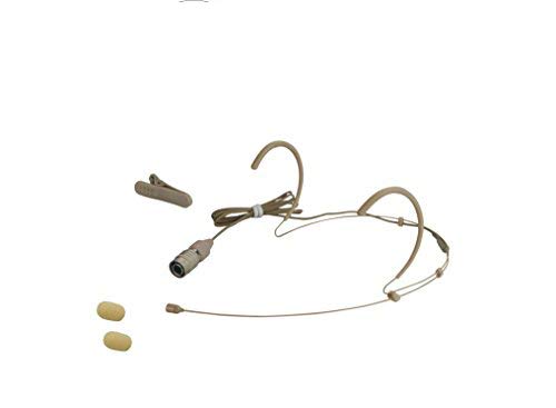 HEIMU HEIMU Wired Double Earhook Headset Boom Mini XLR Omni-Directional Microphone for Audio-Technica Type 4 Pin Mini Plug Skin
