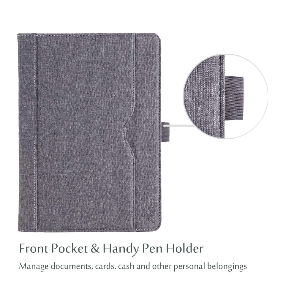 ProCase ProCase Premium Leather Folio Case for iPad 9.7 Inch 6th 5th Generation Air 2 Air 1 Multi-Angle Stand with Front Pocket Grey - View 5 of 8