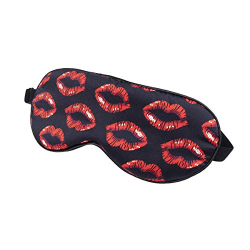 NMM Global NMM Global 100% Mulberry Silk Sleep Mask Blackout Adjustable Strap Satin Eye Cover for Men Women Adults Kiss - View 4 of 7