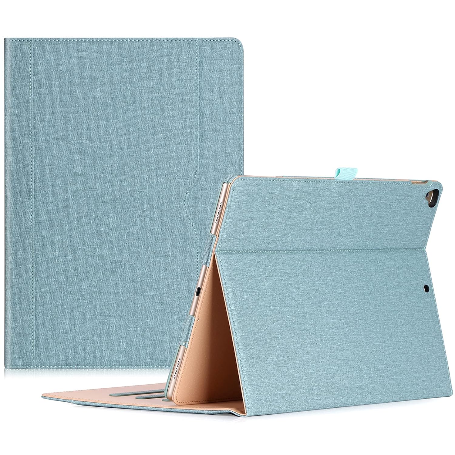 ProCase iPad Pro 12.9 Case 2017 2015 Stand Folio Cover with Multiple Viewing Angles and Pencil Holder Teal