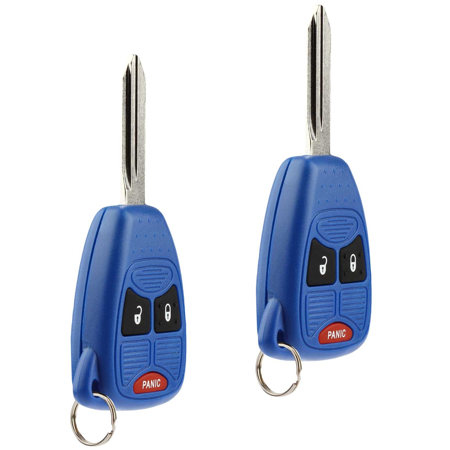 Key Fob Keyless Entry Remote Set of 2 for Chrysler Dodge Jeep Mitsubishi Blue