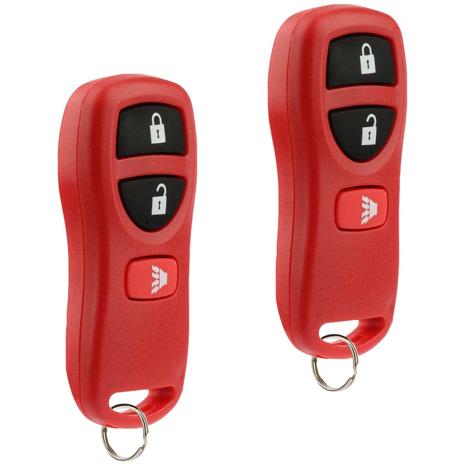 Key Fob Keyless Entry Remote for Nissan and Infiniti Models Set of 2 Red KBRASTU15