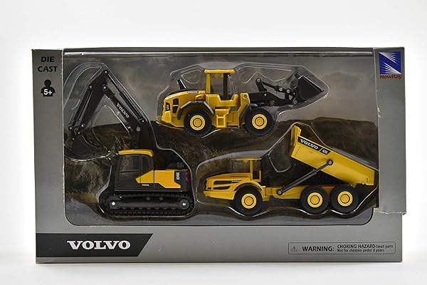 NewRay NewRay Set of 3 Volvo Window Box 32095 Yellow for Car Enthusiasts and Collectors - View 5 of 5
