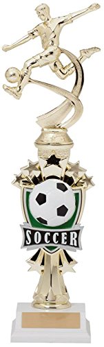 Decade Awards "Customizable 14" Male Soccer All-Star Trophy | Engraved Classic Futbol Award for Decade Awards"