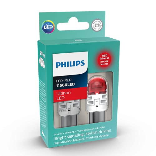 Philips 1156RLED Ultinon Red LED Automotive Lighting - 2 Pack for Enhanced Visibility