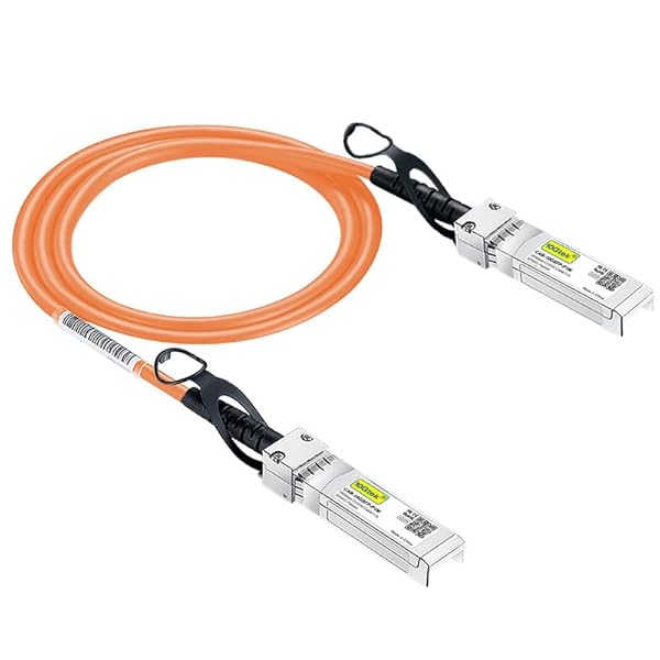 10Gtek Orange 10G SFP+ DAC Cable Twinax for Cisco Ubiquiti D-Link Supermicro Netgear Mikrotik Fortinet 0.5 Meter 1.6ft - View 2 of 11
