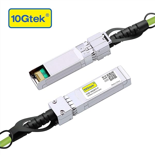 10Gtek Green 10G SFP+ DAC Cable Twinax for Cisco Ubiquiti D-Link Supermicro Netgear Mikrotik Fortinet 0.5 Meter 1.6ft - View 4 of 11