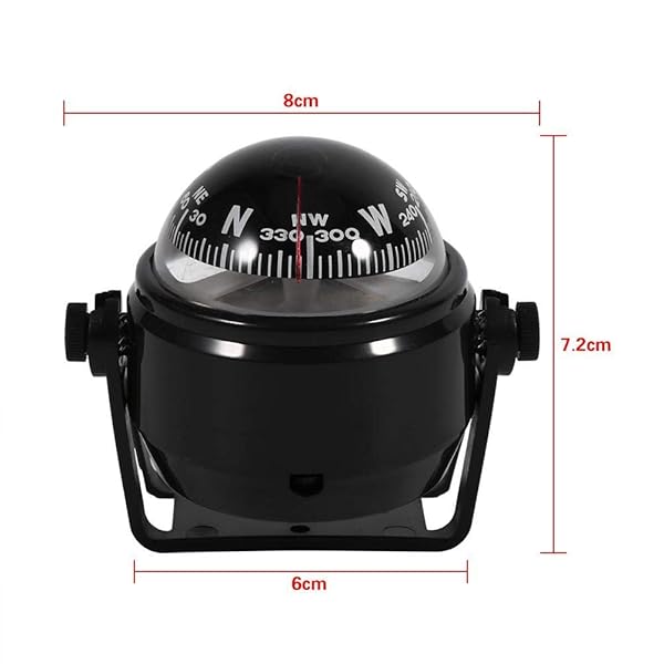 Qiilu Qiilu Multi-Purpose Sea Marine Bracket Mount Compass for Boat Caravan Truck White - View 4 of 10