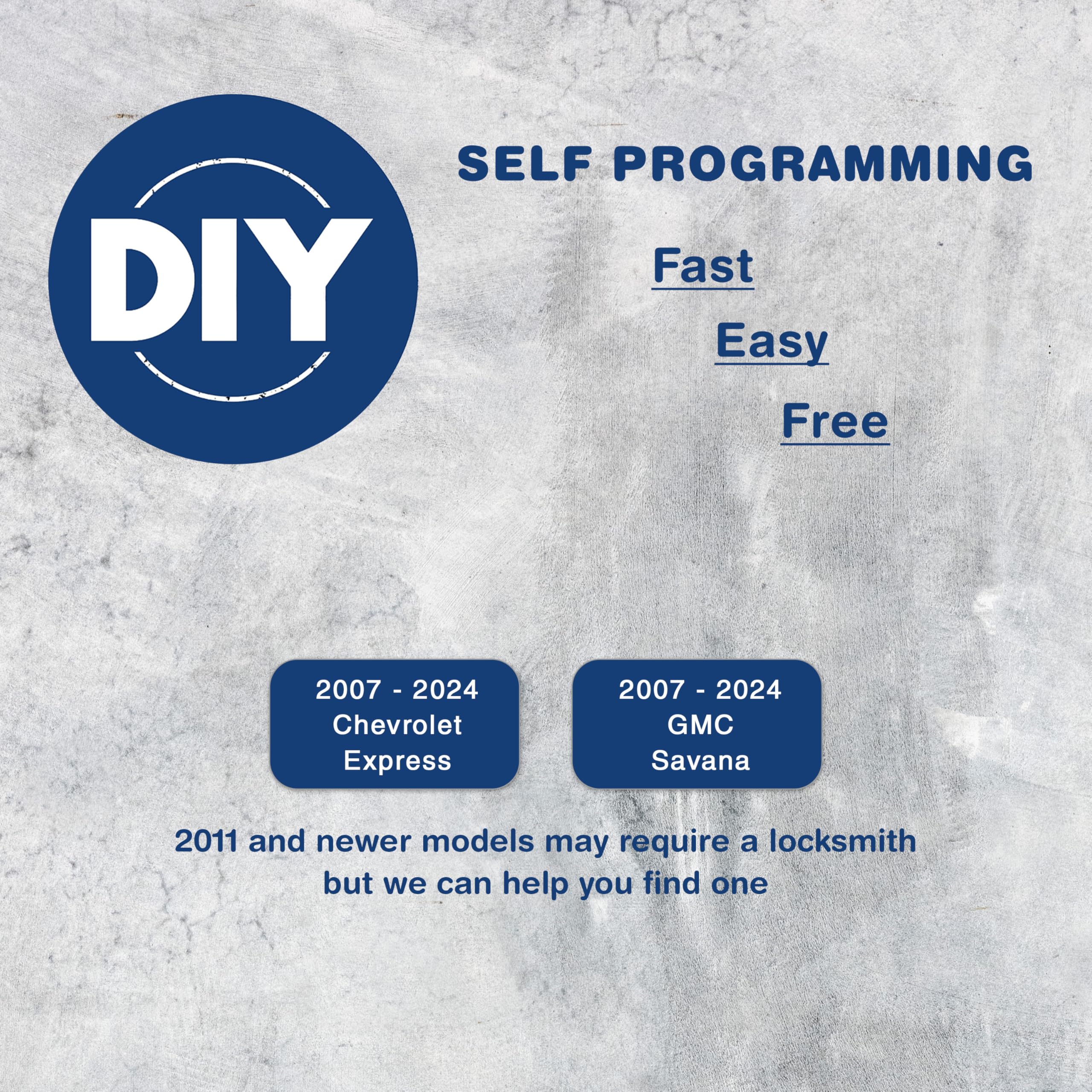 KeylessOption Key Fob Replacement for Chevrolet Express GMC Savana 2007-2024 4-Button Remote Control 2 Pack - View 4 of 8