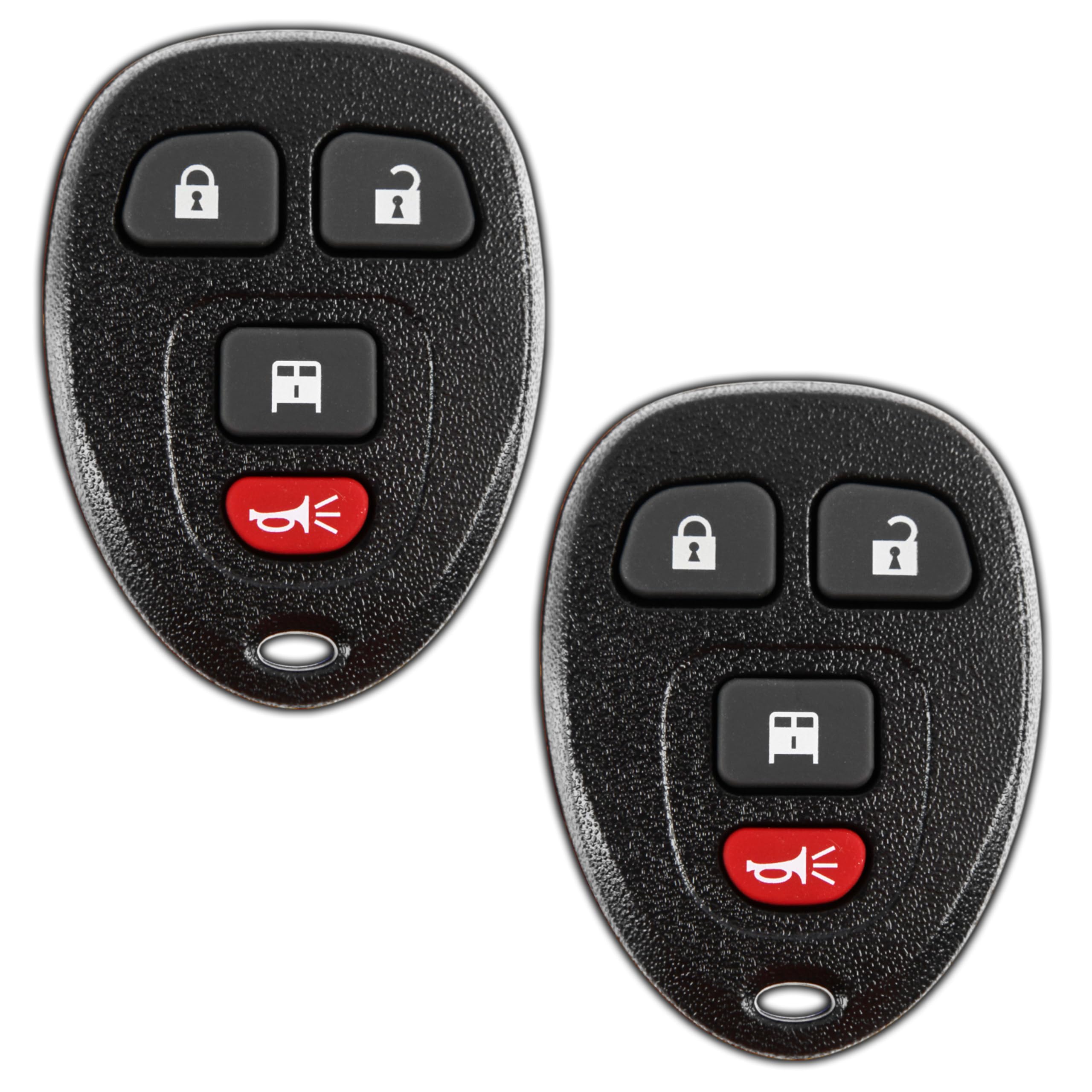 KeylessOption Key Fob Replacement for Chevrolet Express GMC Savana 2007-2024 4-Button Remote Control 2 Pack