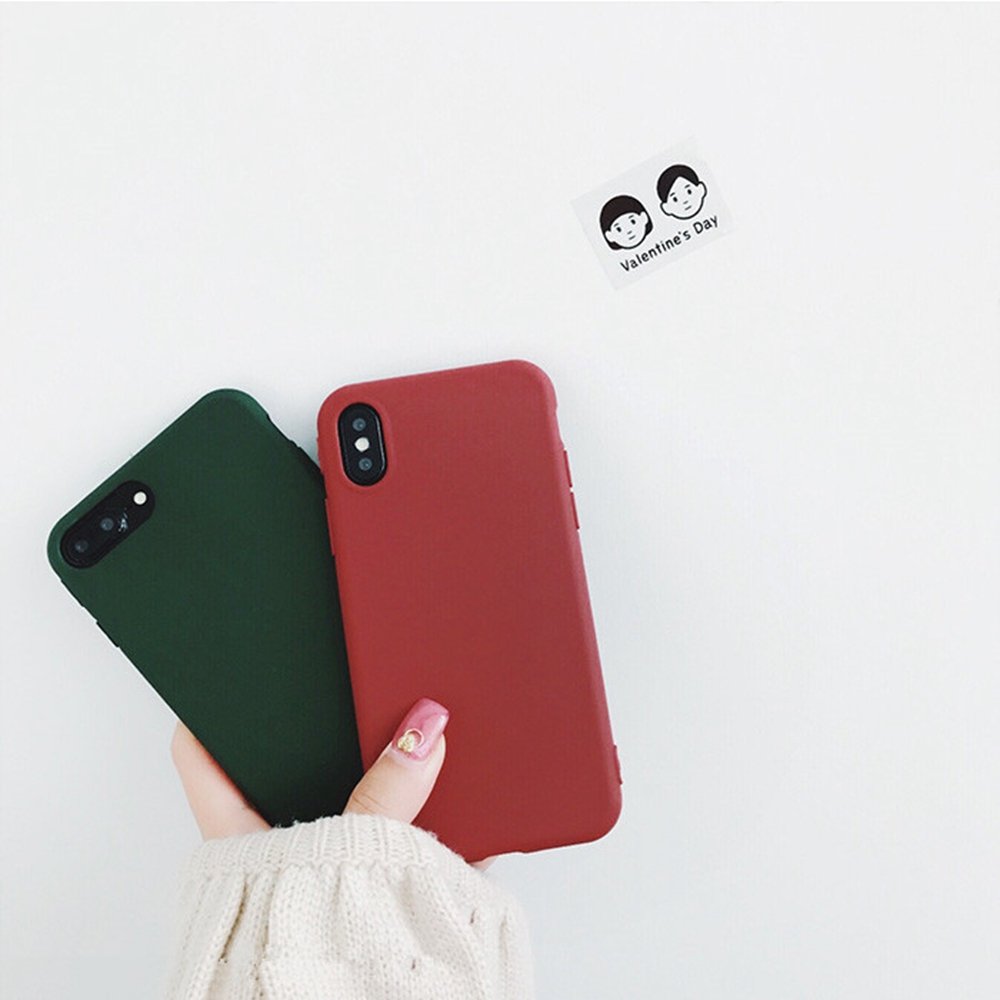 YonMeet YonMeet Retro Soft TPU Case for iPhone X 8 7 Plus 6s 6 Plus Slim Flexible Cover in Forest Green Fashion Style - View 3 of 8