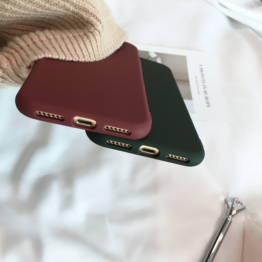 YonMeet YonMeet Retro Soft TPU Case for iPhone X 8 7 Plus 6s 6 Plus Slim Flexible Cover in Forest Green Fashion Style - View 8 of 8