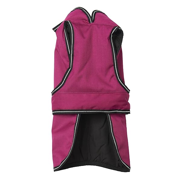 Petrageous PetRageous Juneau Waterproof Winter Dog Coat Heavyweight Jacket for XX Large Dogs with Full Chest Coverage and Leash Opening in Magenta - View 4 of 7
