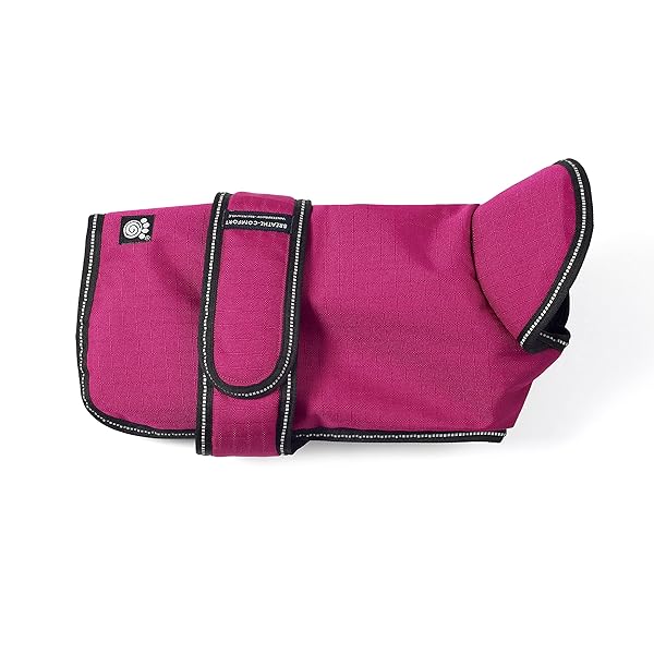 Petrageous PetRageous Juneau Waterproof Winter Dog Coat Heavyweight Jacket for XX Large Dogs with Full Chest Coverage and Leash Opening in Magenta - View 5 of 7