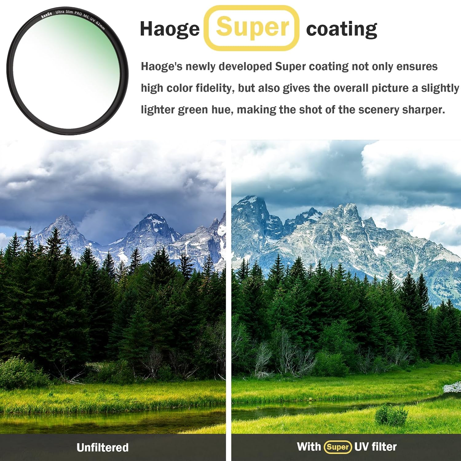 Haoge Haoge 40.5mm Ultra Slim MC UV Protection Lens Filter for Sony Alpha a6500 a6300 a6000 a5000 a5100 NEX 5 6 Mirrorless Camera - View 5 of 9