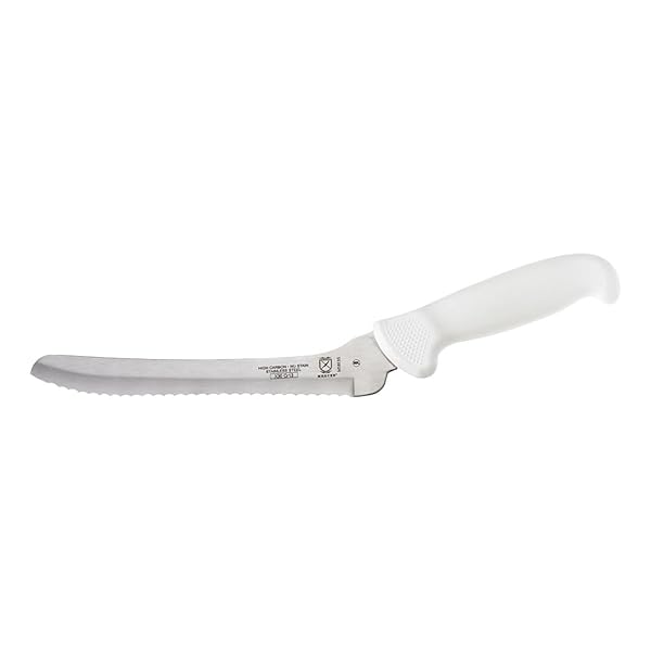 Mercer Culinary Mercer Culinary Ultimate White 8-Inch Offset Bread Knife: Precision Cutting for Perfect Loaves