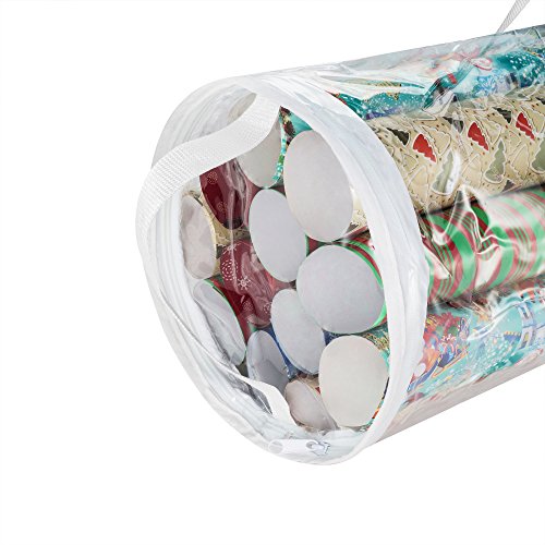 Elf Stor Effortless Gift Wrap Storage: Set of 2 Clear Organizers for 50 Rolls - Perfect for Holidays & Christmas by Elf Stor - View 7 of 7